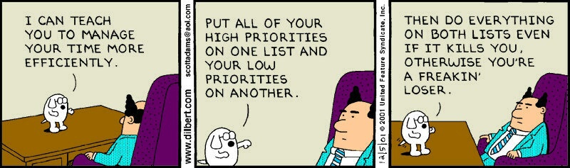 Time management dilbert comic